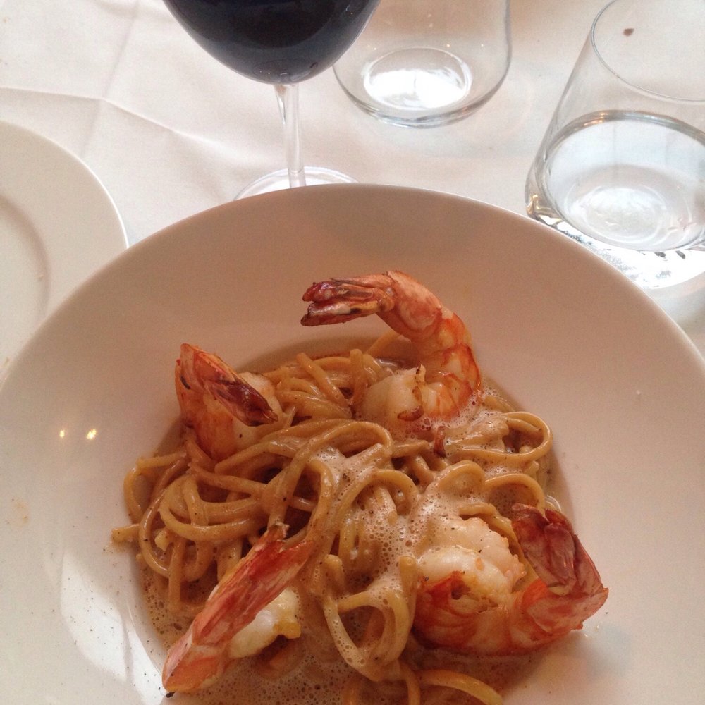 Chez Papa - Shrimp linguini. Good but the rigatoni with truffles I liked better - Wine Bars Near Me - Nice, 06 Chez Papa - Shrimp linguini. Good but the rigatoni with truffles I liked better - Wine Bars Near Me - Nice, 06