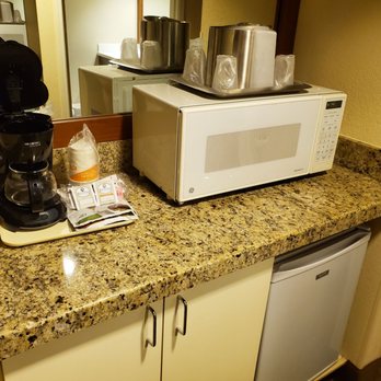 Comfort Suites Miami - Kendall - Room photos. Microwave,  mini fridge,  and coffee maker. - Hotels Near Me - Miami, Florida