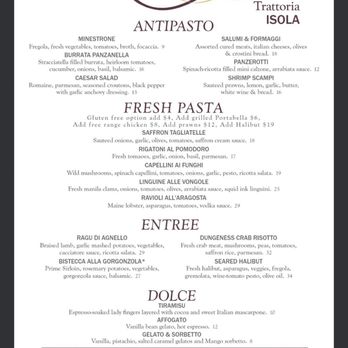 Trattoria Isola - Menu - Italian Near Me - Bainbridge Island, Washington Trattoria Isola - Menu - Italian Near Me - Bainbridge Island, Washington