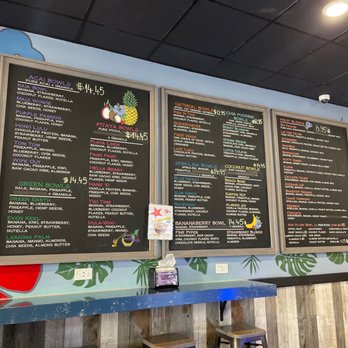 Kaia Bowls - Menu wall - Acai Bowls Near Me - Clearwater Beach, Florida Kaia Bowls - Menu wall - Acai Bowls Near Me - Clearwater Beach, Florida
