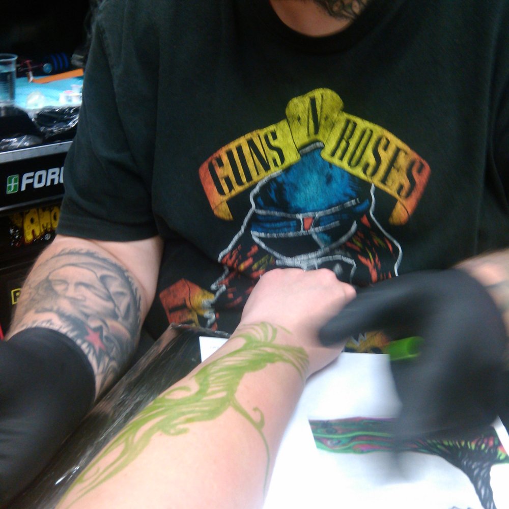 Black Talon Tattoo - This is what a Real Artist looks like... Jim drawing a Custom Piece on my forearm.. Stay tuned... Pics to follow.. - Tattoo Near Me - Arcadia, California Black Talon Tattoo - This is what a Real Artist looks like... Jim drawing a Custom Piece on my forearm.. Stay tuned... Pics to follow.. - Tattoo Near Me - Arcadia, California