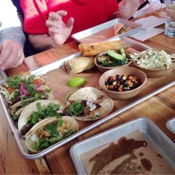bartaco - The large tray. 9 tacos, 2 tamales, 3 sides, and guac (not pictured) - Mexican Near Me - Atlanta, Georgia bartaco - The large tray. 9 tacos, 2 tamales, 3 sides, and guac (not pictured) - Mexican Near Me - Atlanta, Georgia