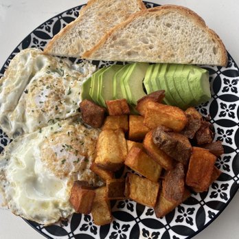 Roast & Brew - Over easy eggs, added avocado on the side. - Coffee & Tea Near Me - Houston, Texas Roast & Brew - Over easy eggs, added avocado on the side. - Coffee & Tea Near Me - Houston, Texas