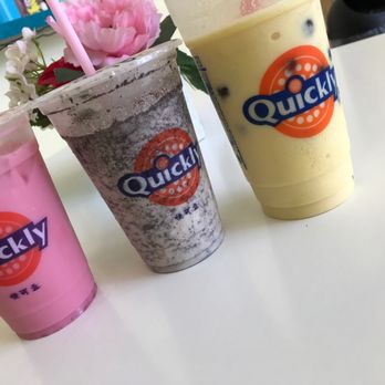 Quickly Boba - Strawberry milk tea, cookies and cream, and mango(syrup)smoothie w/boba - Coffee & Tea Near Me - Carson, California