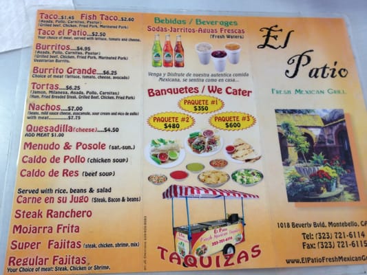 Menu photo 3 El Patio Montebello, CA