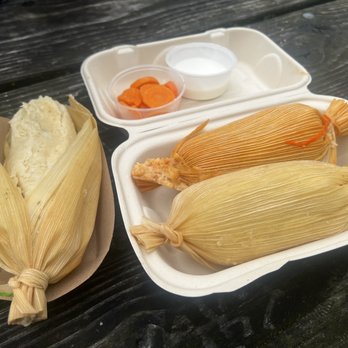 Frelard Tamales - Salsa Verde Chicken Tamale, Salsa Verde Chicken Tamale, Jalapeno and Cheese Tamale - Mexican Near Me - Seattle, Washington Frelard Tamales - Salsa Verde Chicken Tamale, Salsa Verde Chicken Tamale, Jalapeno and Cheese Tamale - Mexican Near Me - Seattle, Washington