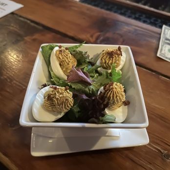 Maxwell's On Main - a plate of deviled eggs - New American Near Me - Doylestown, Pennsylvania Maxwell's On Main - a plate of deviled eggs - New American Near Me - Doylestown, Pennsylvania