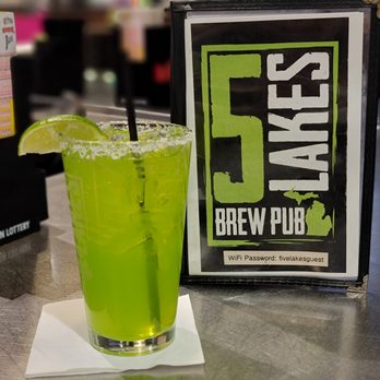 5 Lakes Brew Pub - a green drink with a slice of lime - Brewpubs Near Me - Byron Center, Michigan 5 Lakes Brew Pub - a green drink with a slice of lime - Brewpubs Near Me - Byron Center, Michigan