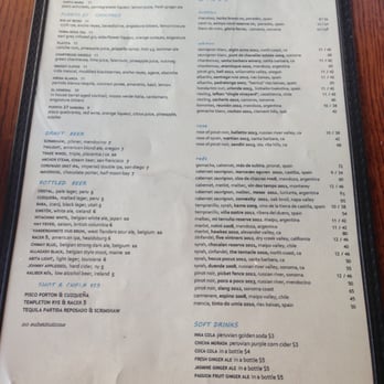 Puerto 27 Peruvian Kitchen & Pisco Bar - Menu - 1 of 2 - Peruvian Near Me - Pacifica, California Puerto 27 Peruvian Kitchen & Pisco Bar - Menu - 1 of 2 - Peruvian Near Me - Pacifica, California