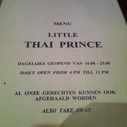 Front of menu Front of menu