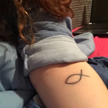 Fantasy Tattoo & Piercing Shop - Just a simple Jesus fish tattoo. - Tattoo Near Me - Orange Park, Florida Fantasy Tattoo & Piercing Shop - Just a simple Jesus fish tattoo. - Tattoo Near Me - Orange Park, Florida