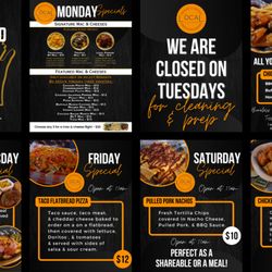 The Local Lounge - Daily Food Specials 2024