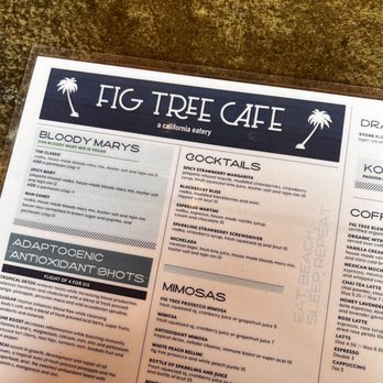Fig Tree Cafe - Menu - Breakfast & Brunch Near Me - San Diego, California