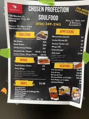 Menu photo 1 Chosen Profection Soulfood Gloucester City, NJ Menu photo 1 Chosen Profection Soulfood Gloucester City, NJ