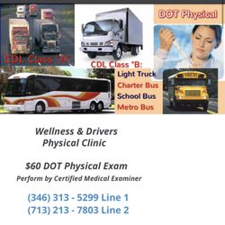 DOT / CDL Physical Doctor - $60 DOT PHYSICAL EXAM