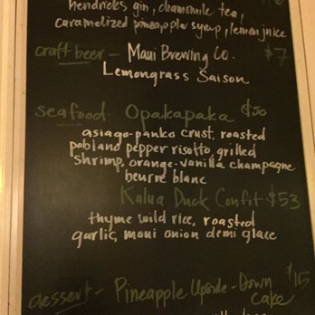 Lahaina Grill - Specials on the blackboard outside - Seafood Near Me - Lahaina, Hawaii Lahaina Grill - Specials on the blackboard outside - Seafood Near Me - Lahaina, Hawaii