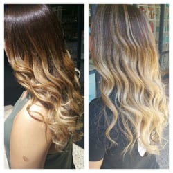 Jessica Elise Hair - First session on left. Second on right. 3 week span.