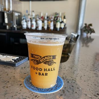 Two Roads Food Hall + Bar - Beer is served in plastic cups (idc, just saying) - Comfort Food Near Me - Stratford, Connecticut Two Roads Food Hall + Bar - Beer is served in plastic cups (idc, just saying) - Comfort Food Near Me - Stratford, Connecticut