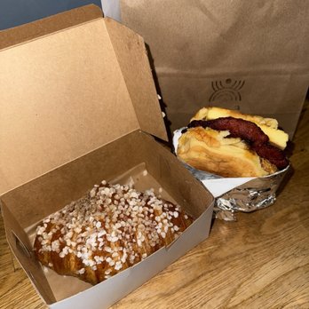 Kasama - black truffle croissant, breakfast sandwich w hash brown - Filipino Near Me - Chicago, Illinois Kasama - black truffle croissant, breakfast sandwich w hash brown - Filipino Near Me - Chicago, Illinois