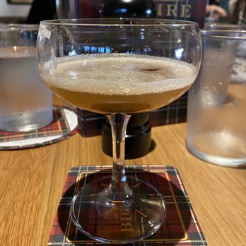 Bigfire - Root beer infused bourbon Manhattan. Very good. - American Near Me - Orlando, Florida Bigfire - Root beer infused bourbon Manhattan. Very good. - American Near Me - Orlando, Florida