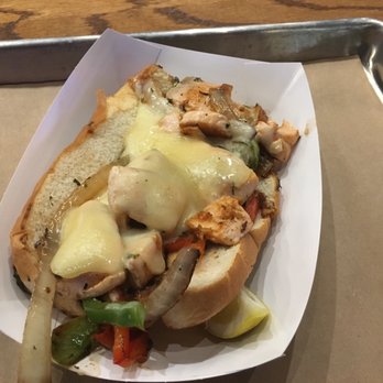 Legacy Hall - Salmon cheesesteak from Lobster House, 2nd floor - Food Court Near Me - Plano, Texas