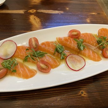 Kuma - SALMON CARPACCIO - Japanese Near Me - Monterey, California Kuma - SALMON CARPACCIO - Japanese Near Me - Monterey, California