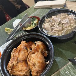 Huli Huli Hawaiian grilled chicken, kalua pork