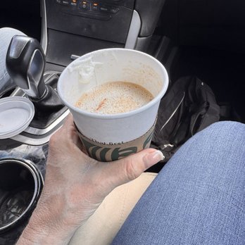 STARBUCKS - A grande pumpkin spice before taking a drink out of it. - Coffee & Tea Near Me - Cocoa Beach, Florida STARBUCKS - A grande pumpkin spice before taking a drink out of it. - Coffee & Tea Near Me - Cocoa Beach, Florida