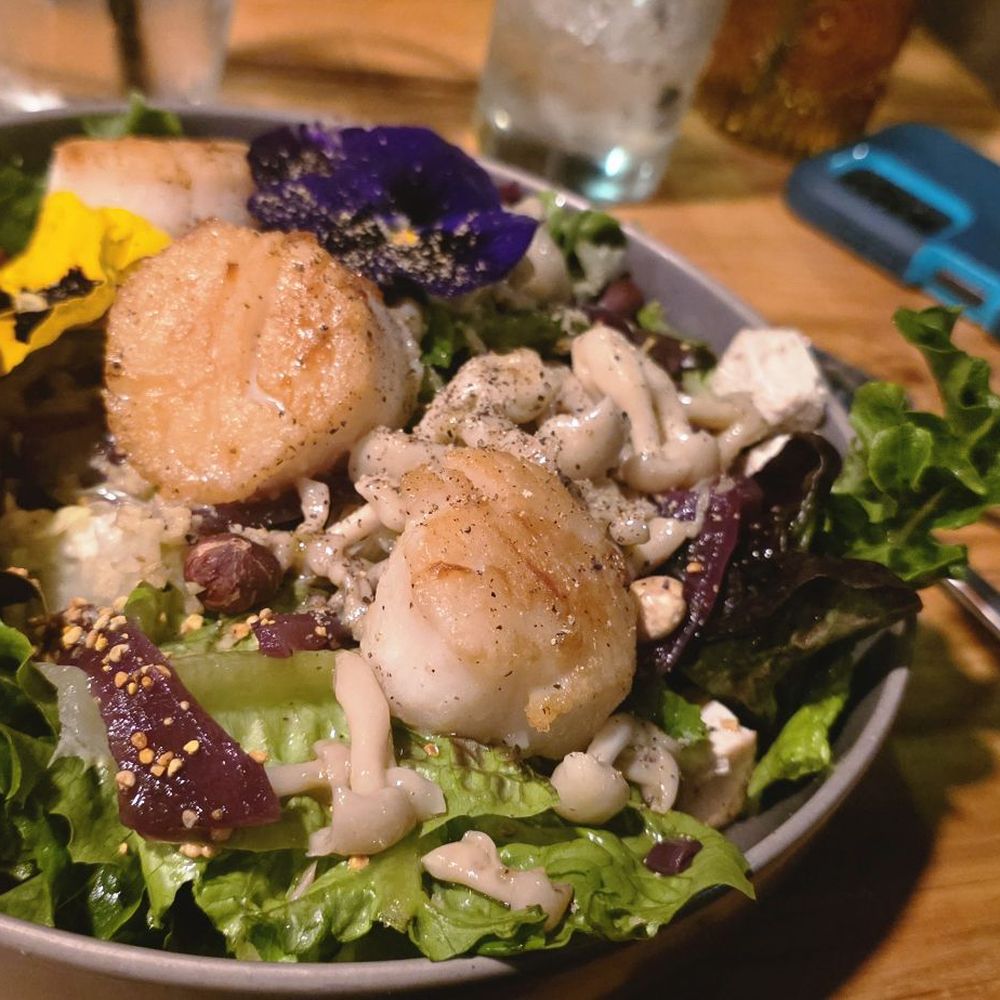 Hannah's Off The Square - Seared Sea Scallops - New American Near Me - Denton, Texas Hannah's Off The Square - Seared Sea Scallops - New American Near Me - Denton, Texas