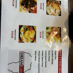 African Dream Cuisine - Menu