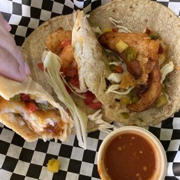 Two fish tacos and shrimp taco $10 Two fish tacos and shrimp taco $10