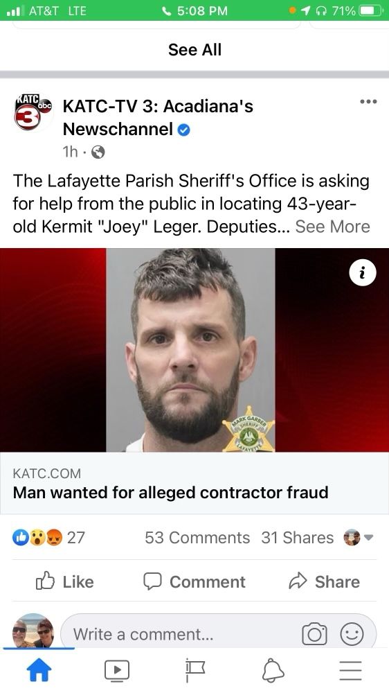 Slide of Cajun Roofing