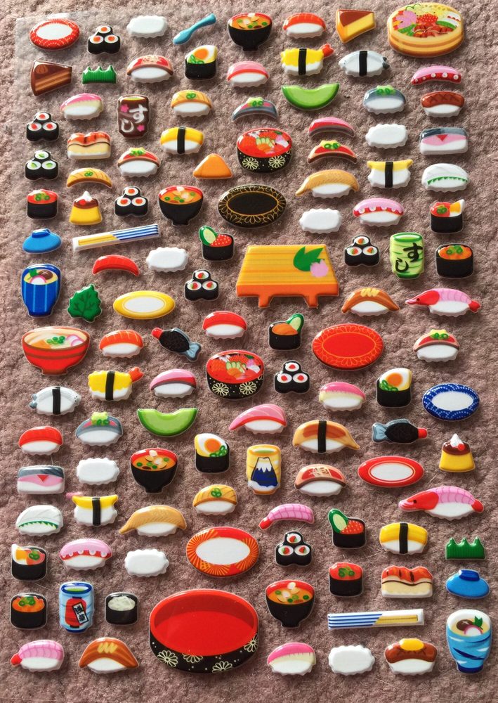 Cute Sushi Stickers Love It プクプクなお寿司のシールかわいすぎ