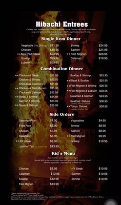 Menu photo 2 Tokyo Japanese Steakhouse Walla Walla, WA