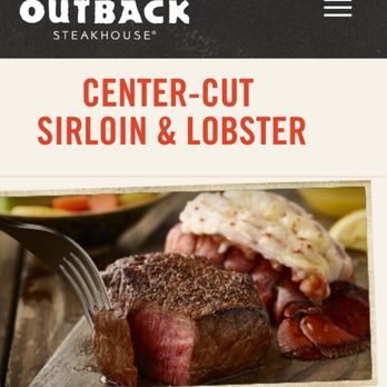 Outback Steakhouse - Advertisement of juicy lobster tail - Steakhouses Near Me - Upland, California