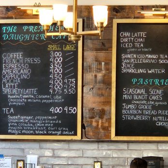 The Preacher's Daughter - Menu - Cafes Near Me - Alameda, California