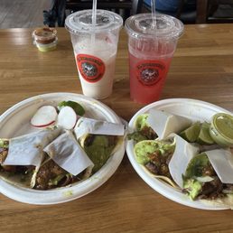 Carne asada tacos, el pastor tacos, agua fresca Carne asada tacos, el pastor tacos, agua fresca