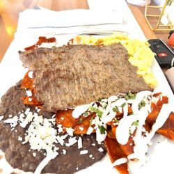 B AM Cocina - Chilaquiles with cecina