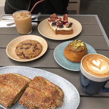 K'Far Cafe - Yemenite Latte, Brown Sugar Ricotta Toast, Chocolate Chip Cookie, Pistachio Sticky Bun, Smoked Salmon Jerusalem Bagel - Cafes Near Me - Philadelphia, Pennsylvania K'Far Cafe - Yemenite Latte, Brown Sugar Ricotta Toast, Chocolate Chip Cookie, Pistachio Sticky Bun, Smoked Salmon Jerusalem Bagel - Cafes Near Me - Philadelphia, Pennsylvania