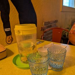 Water and your own pitcher Water and your own pitcher