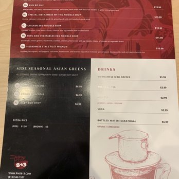 Pho 813 - Menu - Vietnamese Near Me - Tampa, Florida