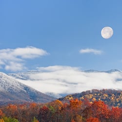 Smoky Mountain Moonrise ... featured photo at the William Britten Gallery in Gatlinburg, TN