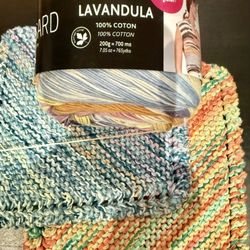 Cœur - 100% Cotton yarn , knitted dishcloths/potholders