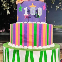 a three - tiered birthday cake a three - tiered birthday cake