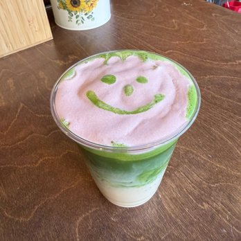 Dialogue Coffee & Flowers - Iced matcha / oat milk/ rose cold foam - Coffee & Tea Near Me - New York, New York Dialogue Coffee & Flowers - Iced matcha / oat milk/ rose cold foam - Coffee & Tea Near Me - New York, New York