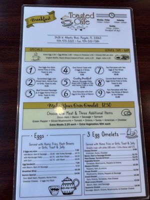 Menu photo 1 Toasted Cafe Margate, FL