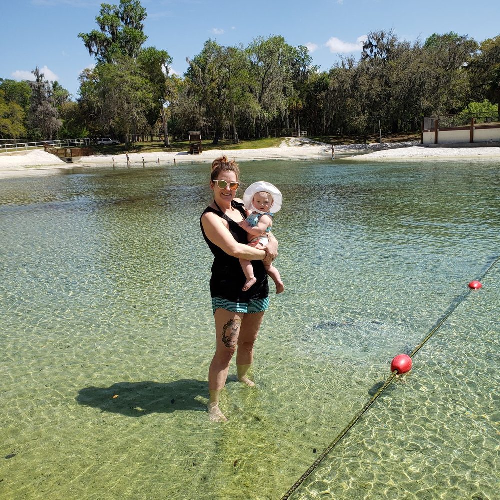 Swimming in springs today with my kids and grandbaby.
