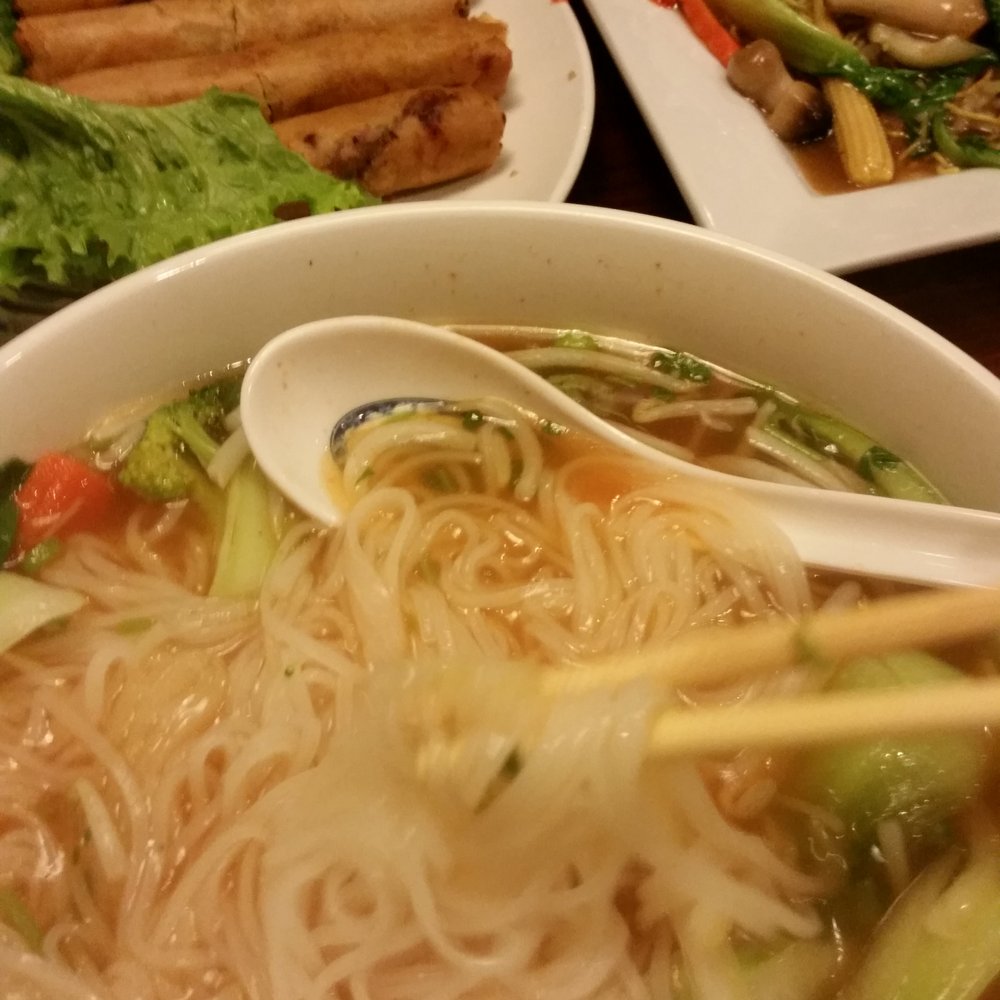 Pho BamBu - Veggie pho chay, full of veggies and the broth is not too salty... delicious!!!! - Vietnamese Near Me - Rancho Cucamonga, California Pho BamBu - Veggie pho chay, full of veggies and the broth is not too salty... delicious!!!! - Vietnamese Near Me - Rancho Cucamonga, California
