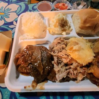 Germaine's Luau - Kalua Pork, fried fish, BBQ beef, BBQ chicken, macaroni salad, rice, and other sides. - Ticket Sales Near Me - Kapolei, Hawaii