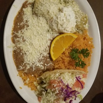 El Jardin - One taco and one enchilada plate. Huge portions for sure! - Mexican Near Me - Manteca, California